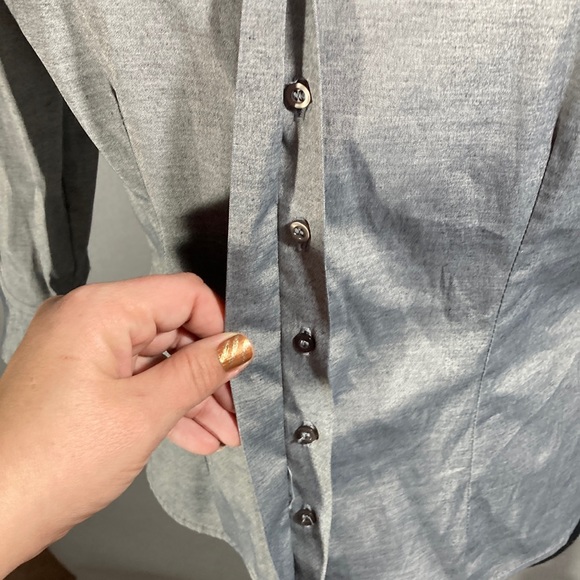 B. Moss button down top Sz M - Picture 5 of 7